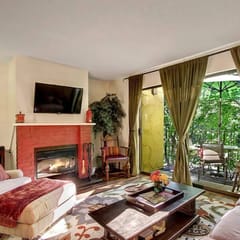 Fireplace Stay | Patio, Pets + Free Parking, Shops